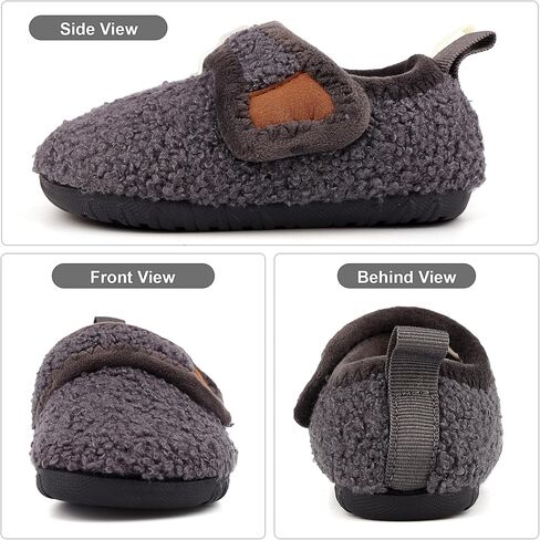 Toddler Slipper Boys Girls Warm House Slippers Plush Linned Kids Slip on Sock Cozy Lightweight Indoor Outdoor Home Shoes in Saudi Arabia