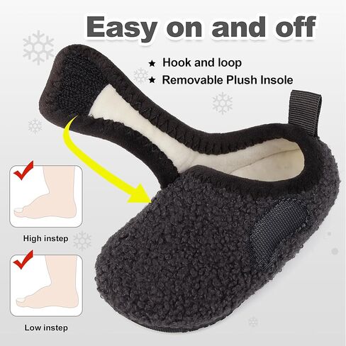 Toddler Slipper Boys Girls Warm House Slippers Plush Linned Kids Slip on Sock Cozy Lightweight Indoor Outdoor Home Shoes in Saudi Arabia