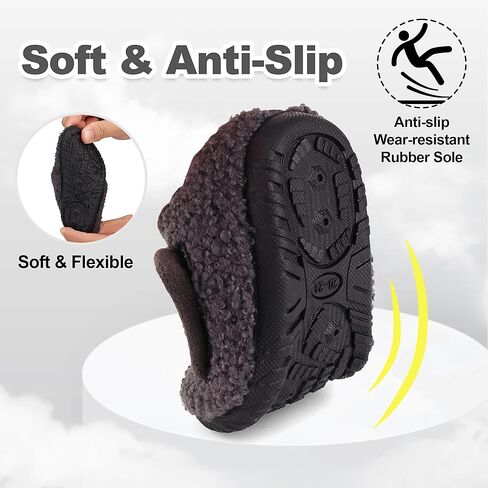 Toddler Slipper Boys Girls Warm House Slippers Plush Linned Kids Slip on Sock Cozy Lightweight Indoor Outdoor Home Shoes in Saudi Arabia