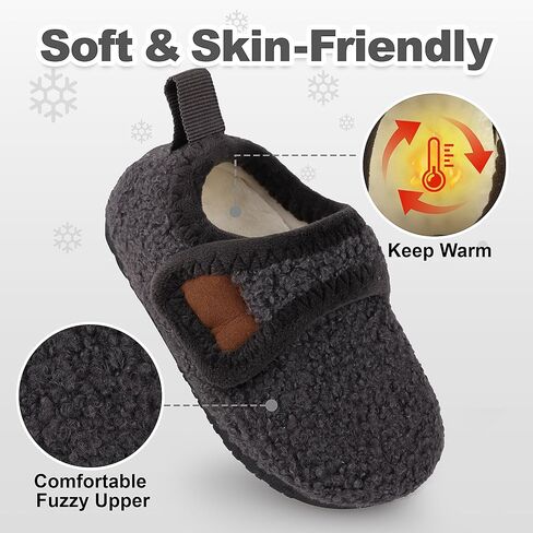 Toddler Slipper Boys Girls Warm House Slippers Plush Linned Kids Slip on Sock Cozy Lightweight Indoor Outdoor Home Shoes in Saudi Arabia