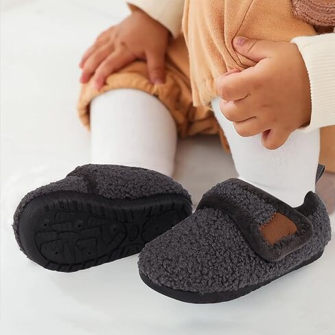 Toddler Slipper Boys Girls Warm House Slippers Plush Linned Kids Slip on Sock Cozy Lightweight Indoor Outdoor Home Shoes in Saudi Arabia