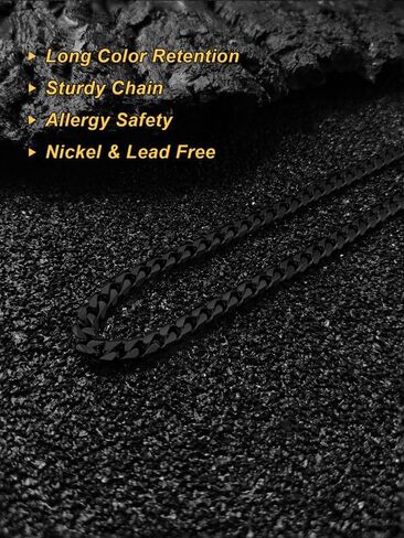 Sturdy Cuban Link Chain Stainless Steel Necklace for Men Women, 3/5/7/10/12MM Width, 18K Gold/Black Metal/316L Stainless Steel Curb Necklace Chains, 18-30inch Length in Saudi Arabia