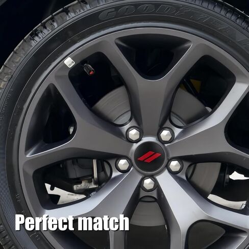 4PCS Wheel Center caps with Same Pattern tire Valve caps Cover Original Vehicle Replacement 2.5in/63mm Compatible with Challenger Charger Durango Accessories and More (Black Red) in Kuwait