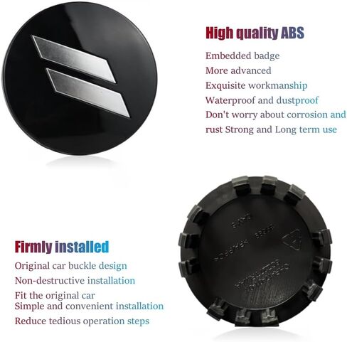 4PCS Wheel Center caps with Same Pattern tire Valve caps Cover Original Vehicle Replacement 2.5in/63mm Compatible with Challenger Charger Durango Accessories and More (Black Red) in Kuwait
