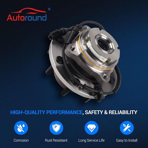 Autoround 515025 4x4 Front Wheel Hub and Bearing Assembly Replacement for 1999-2004 Ford F-250 F-350 F-450 F-550 Super Duty 8 Lug DRW w/ABS in Saudi Arabia