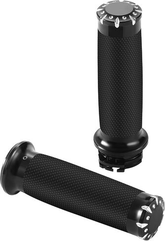 Motorcycle Handlebar Grips 1" Black Street Glide Flhx Handgrip for Harley Davidson Touring Glides Electronic Throttle Grips 2008-2023 CNC Edge Cut in Saudi Arabia