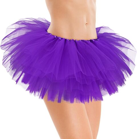 Sarfel Tutu for Women Adults 5 Layerd Tutu Skirts for Women Fluffy Halloween Tutu Adult Tutus Womens Tulle Skirts 80s Tutu in Kuwait