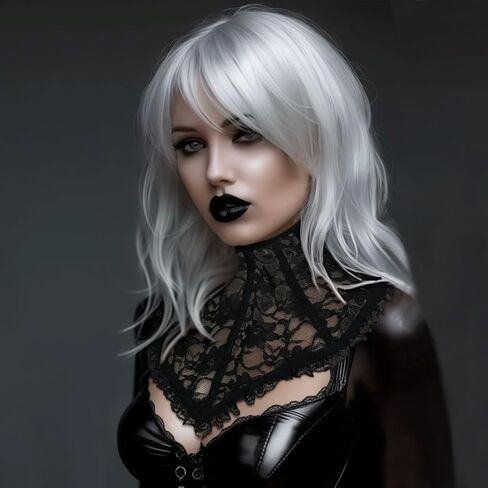 L'VOW للنساء ذو ​​الياقة القوطية وعصر النهضة برباط وياقة فيكتورية ورقبة مشد وقلادة لمصاصي الدماء إكسسوارات تنكرية in Kuwait