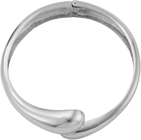 Mrotrida Women's Thick Chunky Metal Spring Open Necklace Creative Punk Geometric Smooth Metal Water Drop Choker Necklace in Saudi Arabia