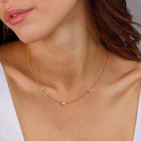 JSJOY Dainty Initial Necklaces for Women A-Z Letter Necklace Heart 14K Gold Choker Necklace Birthday Gifts for Women Unique Mom Sister Daughter Gifts Gold Jewelry in Kuwait