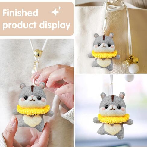 Needle Felting Kit Beginner - Starter Needle Felt Kits for Adults Wool Felting Kit Including Wool Roving, Felting Pad, Felting Needles and Instructions, DIY Felting Craft Projects, Hamster Ballet in Saudi Arabia