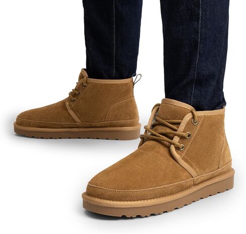 Bruno Marc Men's Winter Snow Boots FuzzyGo Cozy Suede Leather Cold Weather Warm Outdoor Casual Ankle Boots in Saudi Arabia