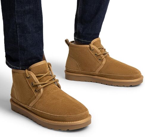 Bruno Marc Men's Winter Snow Boots FuzzyGo Cozy Suede Leather Cold Weather Warm Outdoor Casual Ankle Boots in Saudi Arabia