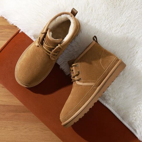 Bruno Marc Men's Winter Snow Boots FuzzyGo Cozy Suede Leather Cold Weather Warm Outdoor Casual Ankle Boots in Saudi Arabia