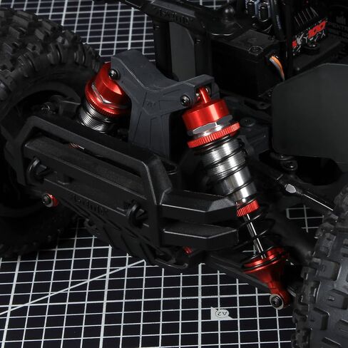 RCAWD Heavy-Duty Full Metal Front and Rear Shock Absorbers for ARRMA 1/10 GORGON 4X2(Red) in Saudi Arabia