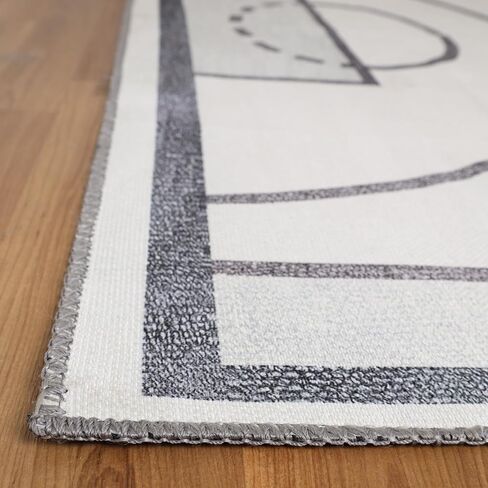 Superior Indoor Area Rug, Felt Dot Backing, for Kids or Pets, Nursery, Playroom, Bedroom, Day Care, School, Floor Cover, Path Road Non-Slip Kids Rug, 2' x 3', Ivory in Saudi Arabia