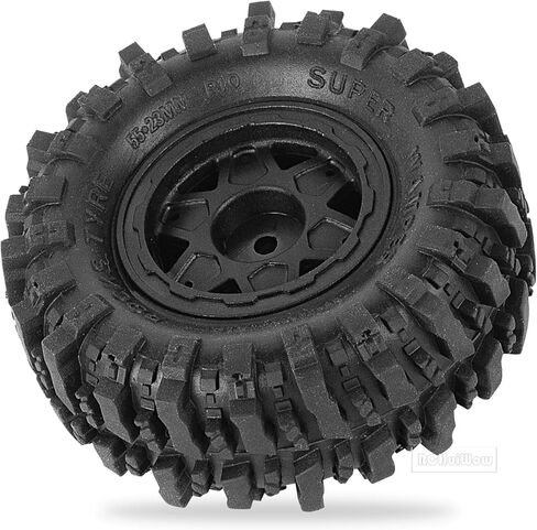1.0 Beadlock RC Wheels and Tires for 1/18 Trx4m 1/24 Axia1 SCX24 FCX24,1.0" Beadlock Wheels 1.0 Beadlock Tires Soft Rubber RC Tires,Style A in Kuwait