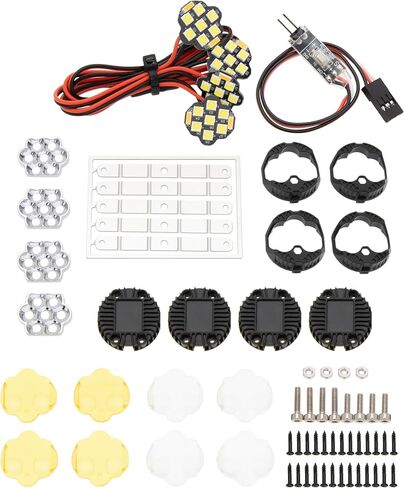 MEUS RACING RC Car LED Lights Kit - 1/10 & 1/8 Scale RC Crawler Accessories for Axial SCX10, Wraith, Traxxas TRX4 & TRX6, Redcat Gen8 Upgrades in Saudi Arabia