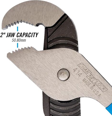 Channellock 410 سعة الفك 1-1/8 بوصة 9-1/2 بوصة لسان مزدوج وزردية أخدود، أزرق in Kuwait