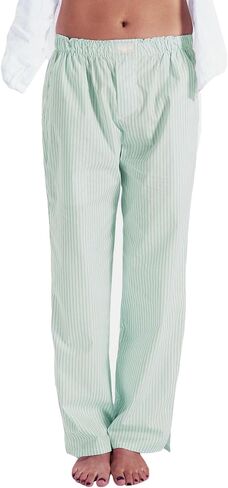 Women Striped Pants Pajama Boxer Wide Leg Elastic Waist Pants Y2K Lounge Bottoms Sleepwear in Saudi Arabia