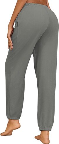 Ekouaer Womens Fuzzy Pajama Pants Soft Fleece Pj Pants Warm Comfy Lounge Pants Sleepwear Bottoms Joggers with Pockets in Saudi Arabia