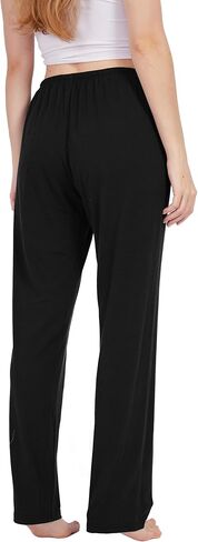 سروال بيجاما نسائي رائع من الخيزران سروال Pj غير رسمي مع جيوب مريح صالة النوم قيعان تجريب اليوغا Sweatpants in Kuwait