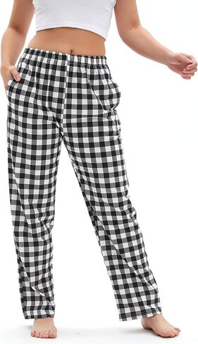 Womens Pajama Bottoms Pants Soft Cotton Sleep Lounge Pants Women's Elatic Waist Pajama Pants in Kuwait