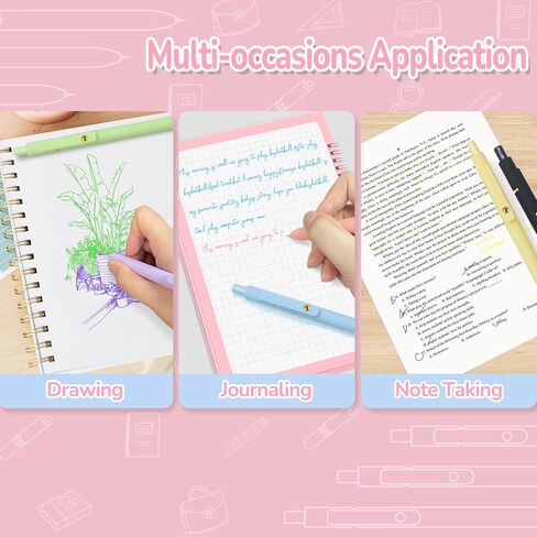 6 قطع من الأقلام الملونة، أقلام حبر ملونة مقاس 0.5 مم، أقلام جل حبر ملونة ذات نقاط دقيقة، أقلام كتابة ناعمة لليوميات وتدوين الملاحظات، هدايا اللوازم المدرسية المكتبية للنساء والرجال (6 قطع ذهبية عتيقة) in Kuwait