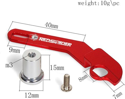  REDSPIDER RC Transmitter Steering Wheel Trigger，Alloy Steering Wheel TriggerOne Hand Control Accessory Adapter Two Colors to Choose from for Radiolink RC4GS RC6GS (Red) in Saudi Arabia