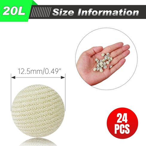 Fabric Cloth Covered Button,12.5mm Sewing Buttons with Metal Shank Buttons for Crafts,Clothes Sewing (Beige,24pcs) in Saudi Arabia