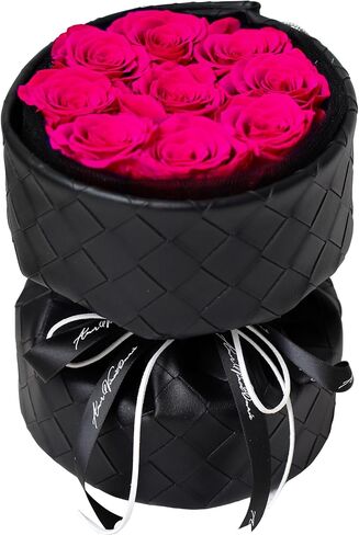 9-Piece Preserved Flowers Roses Bouquet - Forever Flowers Eternal Roses Bouquet - Everlasting Roses Preserved Flowers Gift for Delivery Prime Birthday & Valentines Day (Champagne) in Saudi Arabia