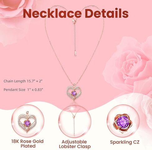 Preserved Real Red Rose Gift, Forever Flowers with Rose Necklace for Mom Grandma Wife Girlfriend, Eternal Rose Box Birthday Gifts for Women in Saudi Arabia