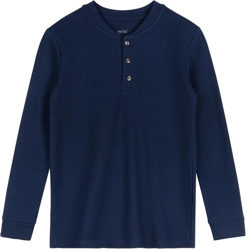 Brix Boys' Long Sleeve Thermal - Henley Shirt Waffle Fashion Clothes. in Saudi Arabia