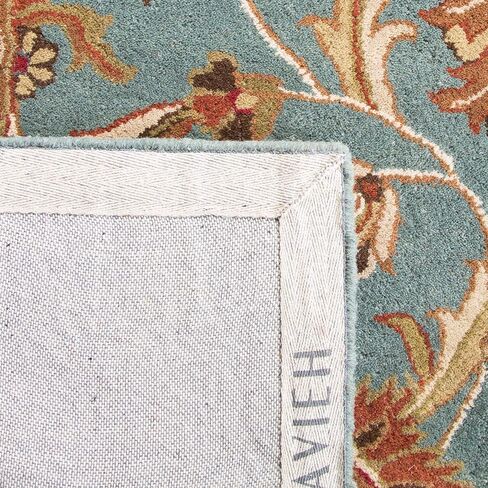 SAFAVIEH Heritage Collection Area Rug - 6' x 9', Blue & Brown, Handmade Traditional Oriental Wool, Ideal for High Traffic Areas in Living Room, Bedroom (HG812B) in Saudi Arabia
