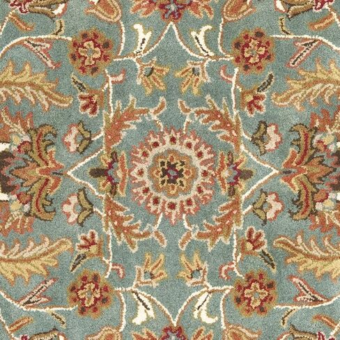 SAFAVIEH Heritage Collection Area Rug - 6' x 9', Blue & Brown, Handmade Traditional Oriental Wool, Ideal for High Traffic Areas in Living Room, Bedroom (HG812B) in Saudi Arabia