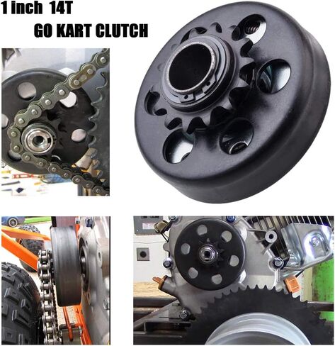 قابض طرد مركزي من MOOSUN Go Kart مقاس 1 بوصة لمحرك دراجة صغير بسلسلة 14 سنًا 40/41/420 in Kuwait