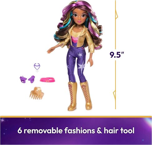Unicorn Academy, Sophia Doll with Rainbow-Streaked Hair, 6 Fashion Accessories & Hair Styling Tool, 9.5", Dolls & Unicorn Toys for Girls Ages 4 and up in Saudi Arabia