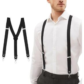 Suspenders for Men,Suspenders Women,1 Inch Wide Adjustable Elastic Straps Suspenders with 3 Swivel Hooks