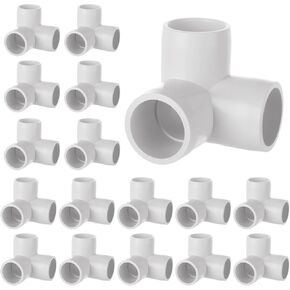12 Pack 5 Way Pvc Fitting 1 inch Furniture PVC Fittings 5-Way Furnitures PVC Fittings 1 inch PVC Corner Fittings Connector for Building PVC Furniture Greenhouse Shed Pipe Fittings Tent Connection