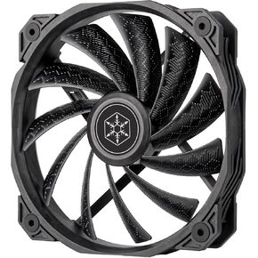 SilverStone Technology Shark Force 120 Performance Enhanced 120mm PWM Fan with Shark Skin Pattern Fan Blades, SST-SF120B, Black