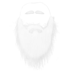 White Beard Fake Beard Costume Party Cosplay Beard and Self-Adhesive Eyebrows, Santa Beard White Gnomes DIY Beard Christmas Party Supplies