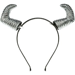 Merroyal Animal Horns Headband for Halloween Fancy Dress Cosplay, Adjustable Size (Sliver)