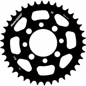 Supersprox RFE-801-38-BLK Steel Sprocket Blk Compatible With/Replacement For Kawasaki KLX 110 2002-2020, KLX 110 L 2010-2020, Suzuki DR-Z 110 2003-2005 Dirt Bikes