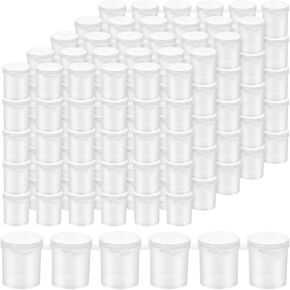 30 Strips 180 Pots Empty Paint Strips, 15ml Mini Paint Container with Lids, Clear Paint Pots Storage for Art, Craft