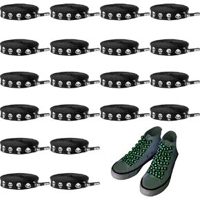 10 Pairs 45Inch Halloween Shoelaces Skull Flat Shoelaces Shoestrings,Fluorescent skull Ribbon Shoe Laces