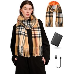 Heated Scarf for Women/Men with 5500mAh Battery, Heated Scarf Rechargeable, Up to 8 Hours of Warmth Heater for Winter