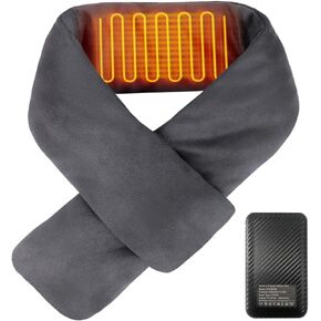 Heated Scarf for Women & Men - Rechargeable Electric Heating Scarf, 4000mAh Power Bank Included, Neck Warmer