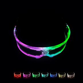 MaxLax led Furture Visor Glasses,7 Colors 4 Modes for Club,Christmas， Party in Kuwait