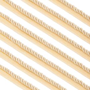 BENECREAT 11 Yards Twisted Lip Cord Trim 3/5inch Upholstery Trim Cord Rope Ribbon Light Khaki Braid Ribbon for Home Decoration, DIY Handmade Crafts