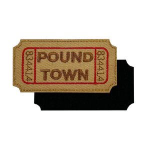 3'' Pound Town Tickets Embroidered Hook and Loop Patch